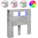 Maison Chic led posteljno vzglavje - vzglavna omarica - nočna omarica betonsko sivo 100x18,5x103,5 cm inž. les, (21710150) | Shoptok.si