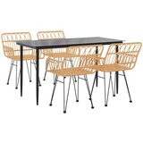  5-dijelni vrtni blagovaonski set od poliratana | shoptok.hr