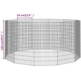  Ograđeni prostor za životinje slobodnog uzgoja s 12 panela 54 x 100 cm pocinčano željezo | shoptok.hr