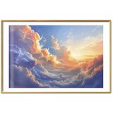  Plakat Sunset Over a Cloudy Sea: A Wonderful Symphony of Colors 90x60 Zlatni okvir s margom | shoptok.hr