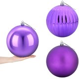  Set božićnih kuglica XXL 3 kom. Lila Ø 25 cm Plastika | shoptok.hr