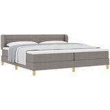 vidaXL Posteljni vzmet s ležiščem - Taupe 200x200 cm Tkanina, (22051437) | Shoptok.si