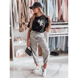 DStreet T-shirt damski oversize z efektem 3D PETALOVE czarny | Shoptok.si