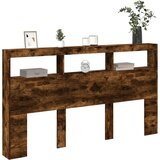 Ormarić za uzglavlje LED boja dimljenog hrasta 180x17x102 cm | Eponuda.com