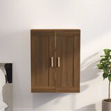 Maison Chic Stenska omarica - Zidna omarica rjav hrast 69,5x32,5x90 cm inženirski les iu784, (22063193) | Shoptok.si