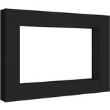  8-dijelni set TV ormarića crni od iverice | shoptok.hr