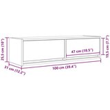 TV ormarić bijeli 100x31x25 5 cm konstruirano drvo | shoptok.hr