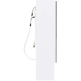 vidaXL LED kopalniška omarica z ogledalom bela 80x15x60 cm MDF | Shoptok.si