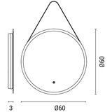  LED ogledalo za kupatilo sa pozadinskim osvetljenjem LED/20W/230V 3000/4000/6000K IP44 | Eponuda.com