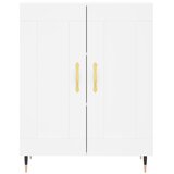  Visoka komoda bijela 69,5x34x180 cm konstruirano drvo Slike