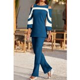 Fenzy Elegantan Komplet Majice I Hlača, Petrol Fenzy Elegantan Komplet Majice I Hlača, Petrol Slike