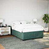 Maison Chic Posteljni okvir - Dvoposteljna postelja - Zakonska postelja brez vzmetnice temno zelen 160x200 cm žamet-J4490, (21768982) | Shoptok.si