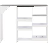  Barski stol s pomičnom policom bijeli 138 x 39 x 110 cm | shoptok.hr