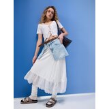 Sinsay Asimetrična midi suknja od viskoze s volanom | shoptok.hr
