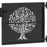  Dvorišna vrata - Vrtna vrata Crna 100 x 100 cm Čelik s praškastim premazom | shoptok.hr