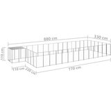  Kavez za pse srebrni 26,62 m² čelični | shoptok.hr