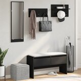  4-dijelni set namještaja za hodnik crni od konstruiranog drva | shoptok.hr