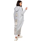 Pri Long cardigan sweater Greek pattern with wool | shoptok.hr