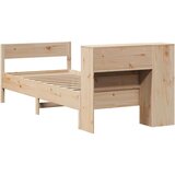 vidaXL Krevet s regalom za knjige bez madraca 90x200 cm od borovine | shoptok.hr
