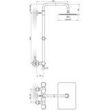 Rosan baterija termostatska sa usponskim tušem 200*300mm S2 2T37251 | ePonuda.com