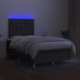  box spring s madracem LED tamnosivi 120 x 200 cm tkanina | shoptok.hr