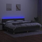  box spring s madracem LED tamnosivi 200x200 cm tkanina | shoptok.hr