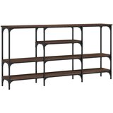 Konzolni stol boja smeđeg hrasta 160x29x80 cm konstruirano drvo | shoptok.hr