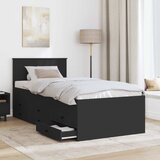  Krevet na dan s ladicama Crna 100 x 200 cm Konstruirano drvo | shoptok.hr