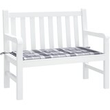  Jastuk za vrtnu klupu sivi karirani 120x50x4 cm tkanina Oxford | Eponuda.com