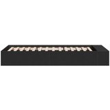 vidaXL Posteljni okvir črn 90x190 cm inženirski les | Shoptok.si