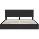  Postelja s shranjevanjem Črna 200 x 200 cm Konstruiran les, (5000106902) | Shoptok.si