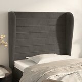 vidaXL Vzglavje z ušesi temno sivo 93x23x118/128 cm žamet Cene