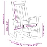 Zibajoči stol 2 pcs Svetlo siva 92 x 70 x 108 cm Polietilen, (5000288923) | Shoptok.si