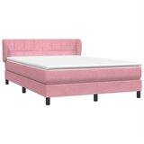 Box Spring krevet s madracem ružičasti 140x220 cm baršun | shoptok.hr