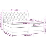  Krevet s oprugama i madracem plavi 200 x 200 cm od tkanine | shoptok.hr