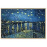  Slika - Vincent van Gogh – Starry Night Over the Rhône 60x40 U prirodnom drvenom okviru | shoptok.hr