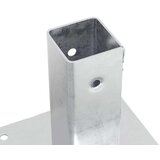  Post Bases Square 12 kosov Silver 51x51 mm Pocinkano jeklo, (21827458) | Shoptok.si
