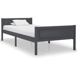 vidaXL Posteljni okvir iz trdne borovine siv 100x200 cm Cene
