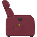 vidaXL Električni masažni naslonjač na podizanje od tkanine boja vina | shoptok.hr