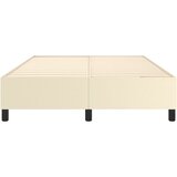  Okvir za krevet s oprugom krem 140x190 cm od umjetne kože | shoptok.hr