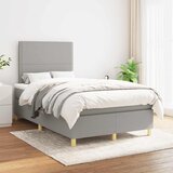  s oprugama i madracem svjetlosivi 120x190 cm od tkanine | shoptok.hr