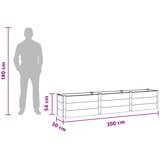  Povišena vrtna gredica Crna 300 x 50 x 54 cm | shoptok.hr