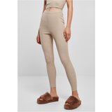 Urban Classics women's leggings with ribbed knit lighttaupe Cene