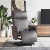 vidaXL masažni naslanjač z naslonom za noge sivo umetno usnje | Shoptok.si