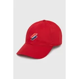 Superdry Kapa boja: crvena, s aplikacijom