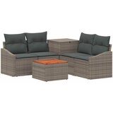  Set sofe 6 kom. Siva i tamno siva Poli Rattan i čelik | shoptok.hr