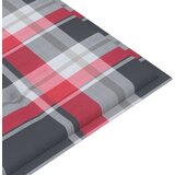  Jastuk za vrtnu klupu crveni karirani 200x50x3cm tkanina Oxford | shoptok.hr