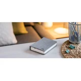 mala siva LED stolna svjetiljka u obliku knjige Booklight