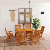  7-dijelni vrtni blagovaonski set od masivne tikovine | shoptok.hr