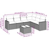  7-dijelni set vrtnih sofa od poliratana s jastucima crni | shoptok.hr
